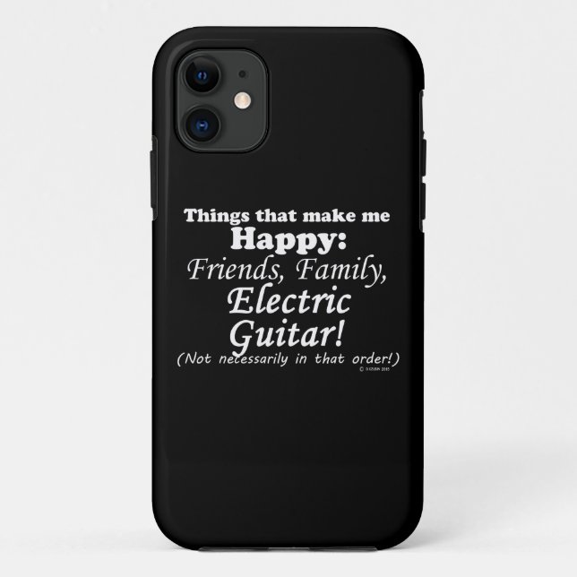 Funda De Case-Mate Para iPhone La guitarra eléctrica me hace feliz (Reverso)