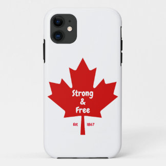 Funda Para iPhone 11 La hoja de arce "fuerte y libre"
