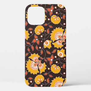 Funda Para iPhone 12 La inmaculada cosecha india de color floral