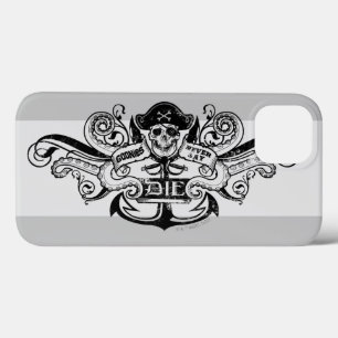 Funda Para iPhone 13 La insignia de los piratas "Nunca digas morir"