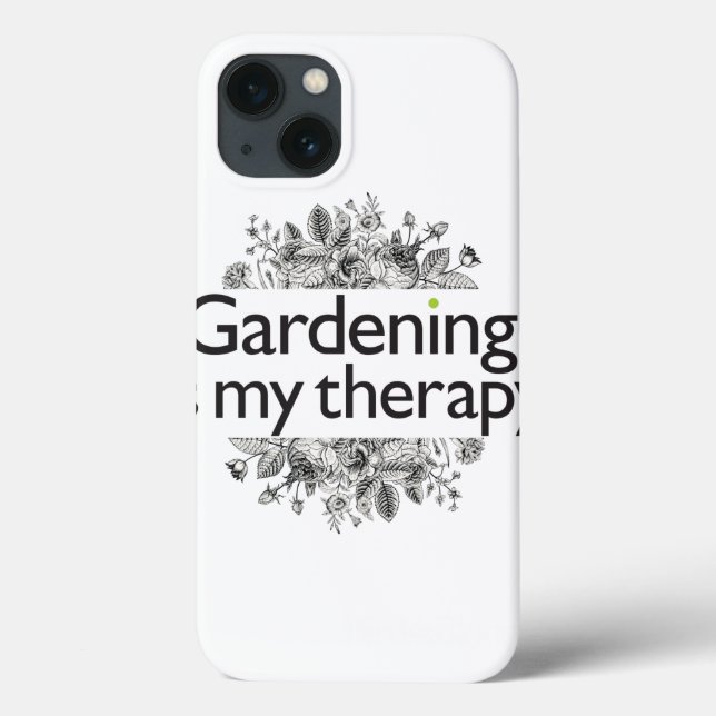 Funda De Case-Mate Para iPhone La jardinería es mi terapia (Reverso)