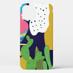 Funda Para iPhone 12 La jungla tropical deja fondo con loros. Su