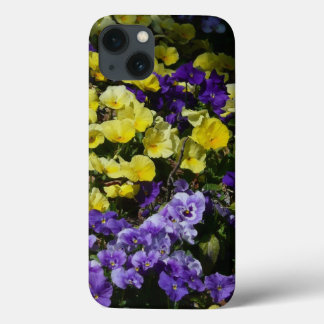 Funda Para iPhone 13 La ladera de los Pansies morado y amarillo