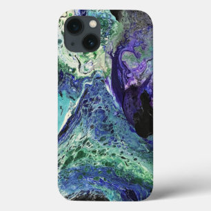 Funda Para iPhone 13 La Laguna con entrelazado verde y oscuro