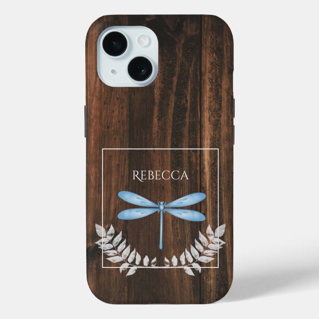 Funda De Case-Mate Para iPhone La libélula azul rusa personalizada (Reverso )