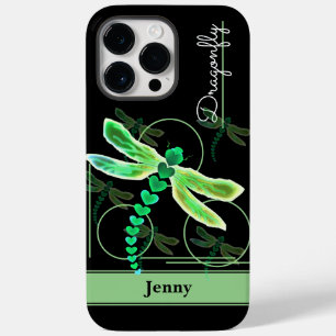 Funda Para iPhone 14 Pro Max De Case-Mate La libélula personalizada (verde)