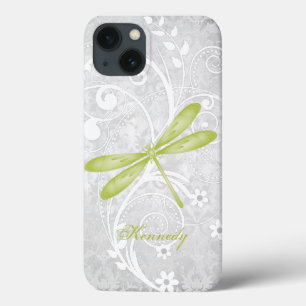Funda Para iPhone 13 La libélula verde personalizada