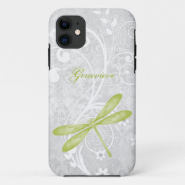Funda Para iPhone 11 La libélula verde personalizada