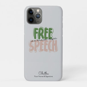 Funda Para iPhone 11 Pro La libertad de expresión es un derecho humano
