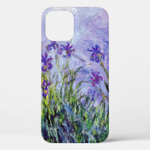 Funda Para iPhone 12 La lila de Claude Monet irisa el azul floral del