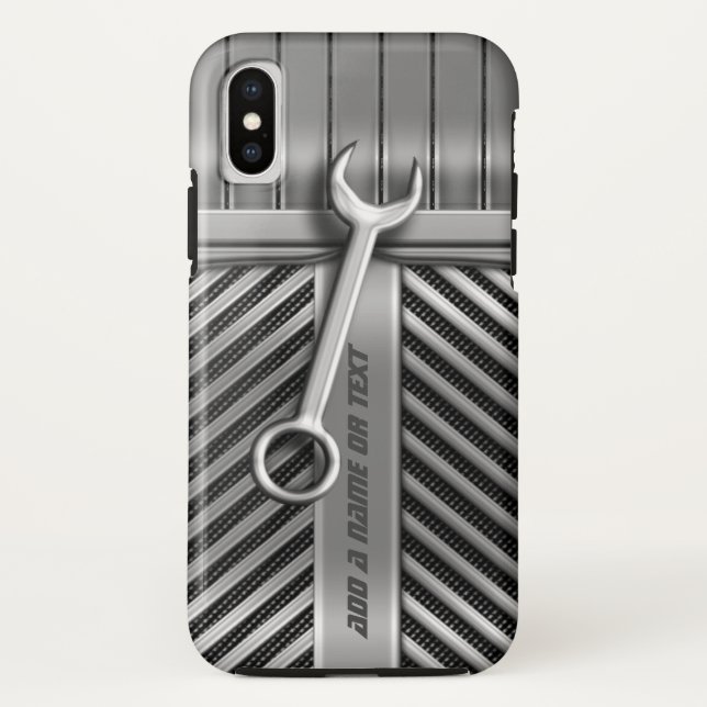 Funda De Case-Mate Para iPhone La llave inglesa divertida del mecánico del coche (Reverso)