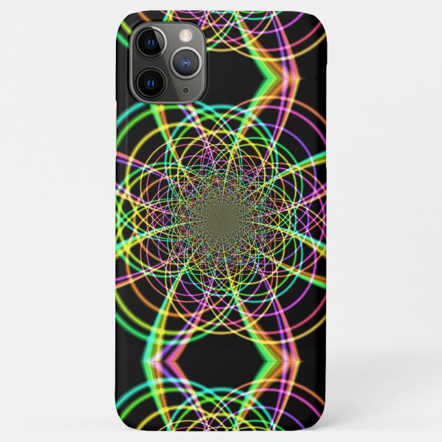 Funda De Case-Mate Para iPhone La loca espiral arcoiris (Reverso)