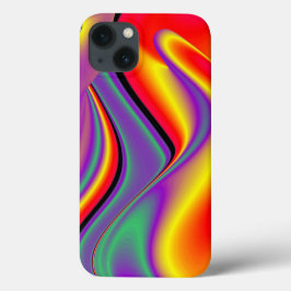 Funda Para iPhone 13 La magia de los colores abstracta el arte pluviomé
