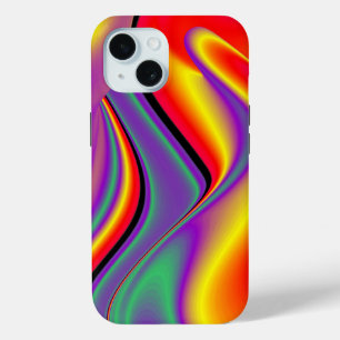 Funda Para iPhone 15 La Magia de los Colores Abstracto 3D Rainbowart