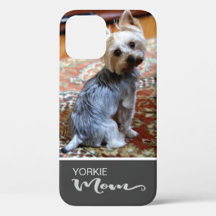 Funda Para iPhone 12 La mamá de Yorkshire Terrier Yorkie añade su foto