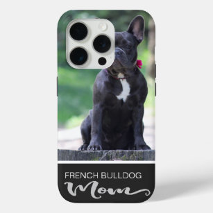 Funda Para iPhone 15 Pro La mamá del bulldog francés añade su foto del