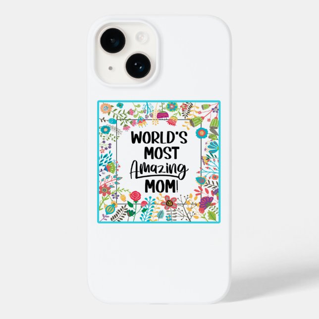 Funda De Case-Mate Para iPhone La mamá más asombrosa del mundo (Reverso )