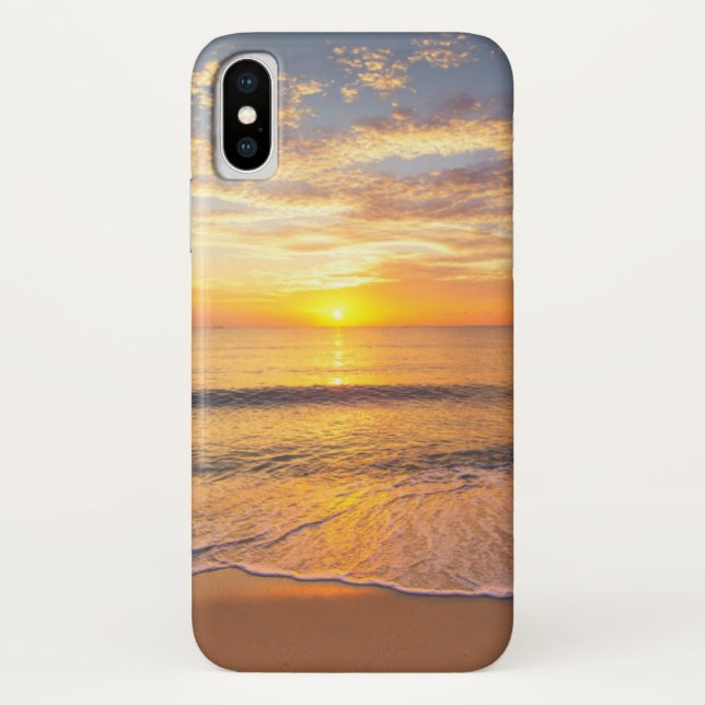 Funda De Case-Mate Para iPhone La mañana Sun en la playa (Reverso)