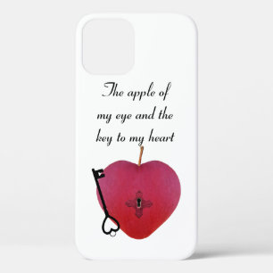 Funda Para iPhone 12 Pro La manzana de mi ojo y la llave de mi corazón