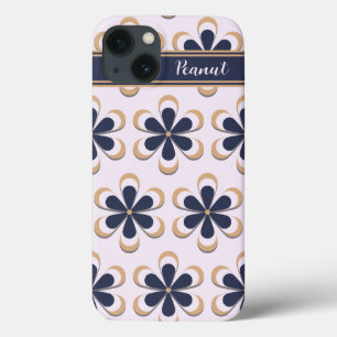 Funda Para iPhone 13 La marina de poder floral cute retro 70, apenas ro