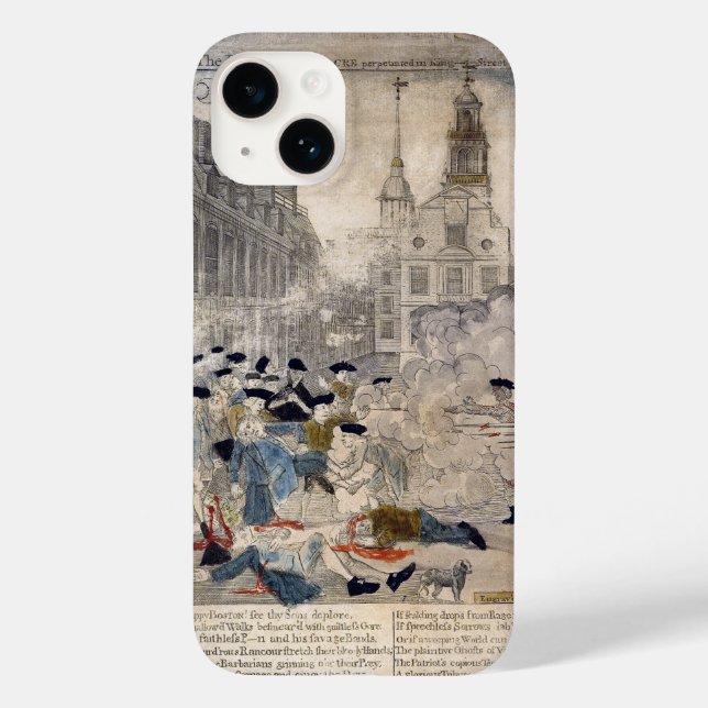 Funda De Case-Mate Para iPhone La masacre de Boston Paul Revere King Street (Reverso )