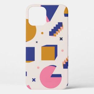 Funda Para iPhone 12 La moda de los 90 memphis con un patrón geométrico