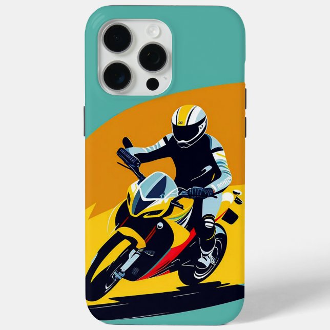 Funda De Case-Mate Para iPhone La motocicleta se inclina en un giro agudo (Reverso )