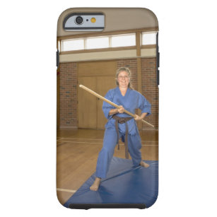 Funda Resistente Para iPhone 6 La mujer que se realiza Ken-Hace-Kai karate,