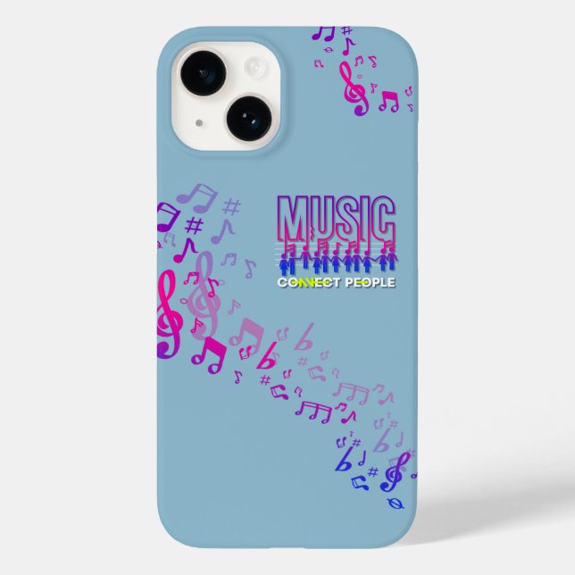 Funda De Case-Mate Para iPhone La música conecta a la gente | (Reverso )