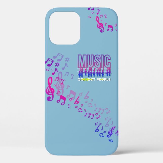 Funda De Case-Mate Para iPhone La música conecta a la gente | (Reverso )