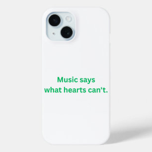 Funda Para iPhone 15 La música dice lo que el corazón no puede Apple i