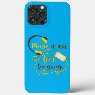 Funda Para iPhone 13 Pro Max La música es mi lenguaje amoroso frase romántica
