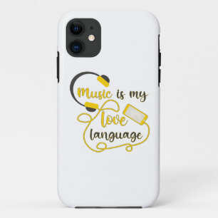 Funda Para iPhone 11 La música es mi lenguaje amoroso frase romántica