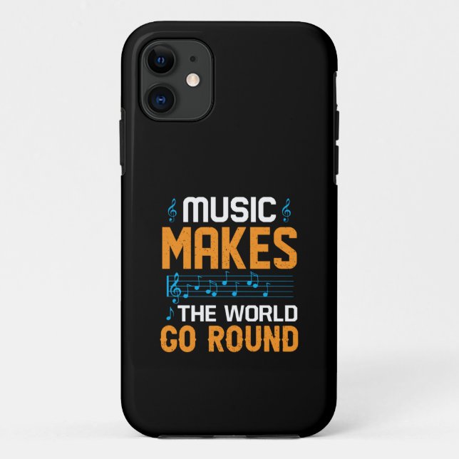 Funda De Case-Mate Para iPhone La música hace que el mundo gire (Reverso)