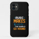 Funda De Case-Mate Para iPhone La música hace que el mundo gire (Reverso)