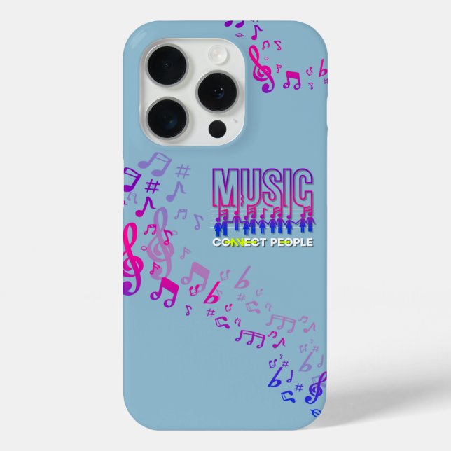 Funda De Case-Mate Para iPhone La Música Une a la Gente | (Reverso )