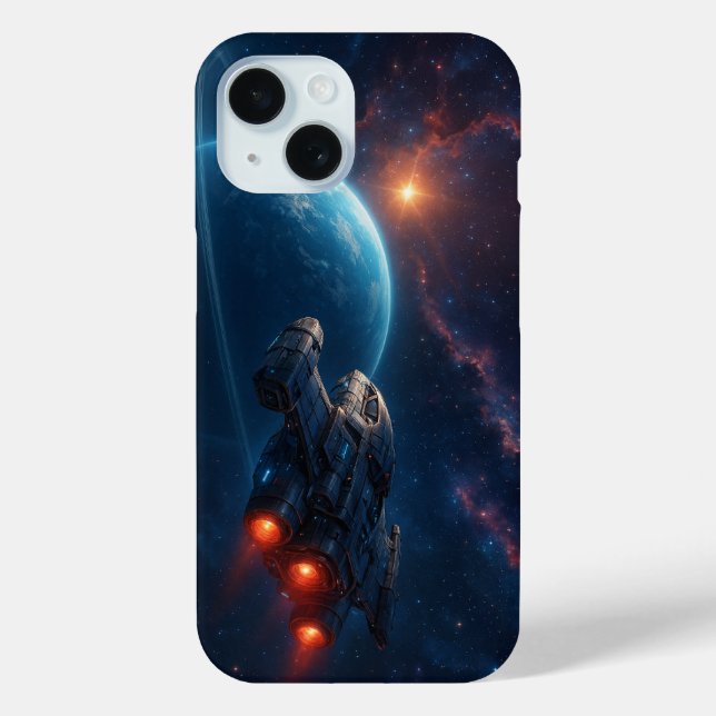 Funda De Case-Mate Para iPhone La nave espacial futurista (Reverso )