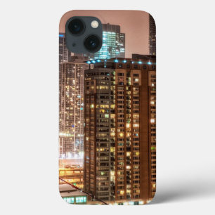 Funda Para iPhone 13 La nieve cae sobre horizonte en la tarde en