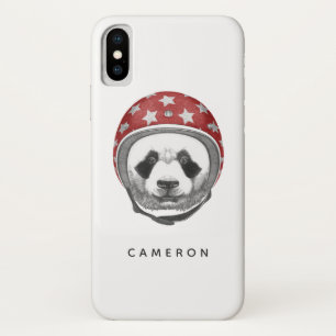 Funda Para iPhone X La panda del temerario el   añade su nombre