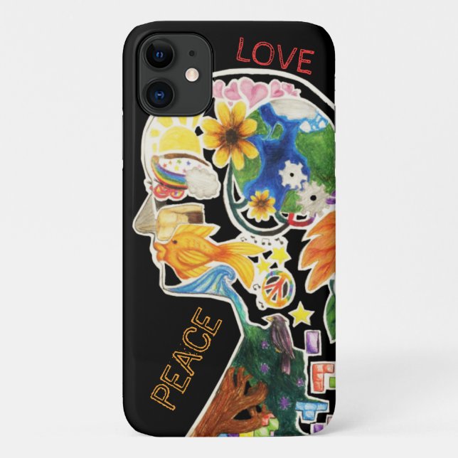 Funda De Case-Mate Para iPhone La paz y el amor son únicos (Reverso)
