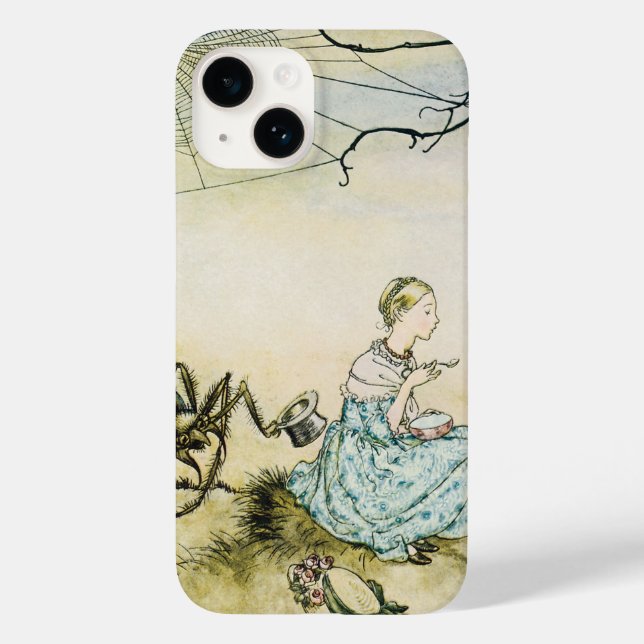 Funda De Case-Mate Para iPhone La pequeña Miss Muffet por Arthur Rackham (Reverso )