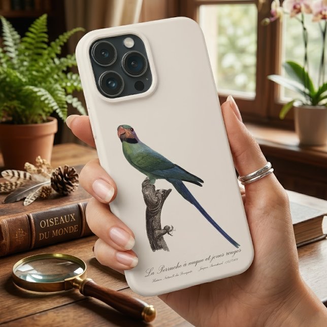 Funda De Case-Mate Para iPhone La Perruche a nuque et joues rouges (Long-Tailed Parakeet, Psittacula Longicauda. iPhone Case)