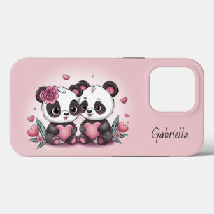 Funda Para iPhone 13 Pro La Personalizado educada Panda adora el Día de San