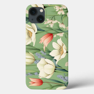Funda Para iPhone 13 La pradera con tulipanes y flores silvestres