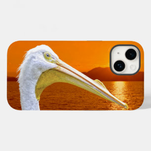 Funda Para iPhone 14 De Case-Mate La puesta de sol estadounidense en Pelican White e