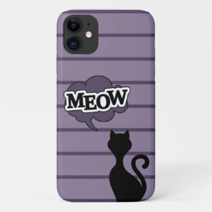 Funda Para iPhone 11 La silueta de gato negro lindo me dice
