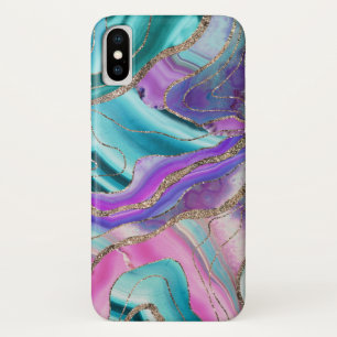 Funda Para iPhone X La sirena de unicornio agora Purpurina Glam #1 #má