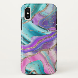 Funda Para iPhone X La sirena de unicornio agora Purpurina Glam #1 #má