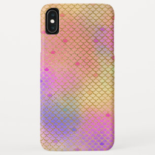 Funda Para iPhone XS Max La sirena púrpura y anaranjada en colores pastel