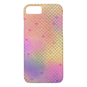 Funda Para iPhone 8/7 La sirena púrpura y anaranjada en colores pastel